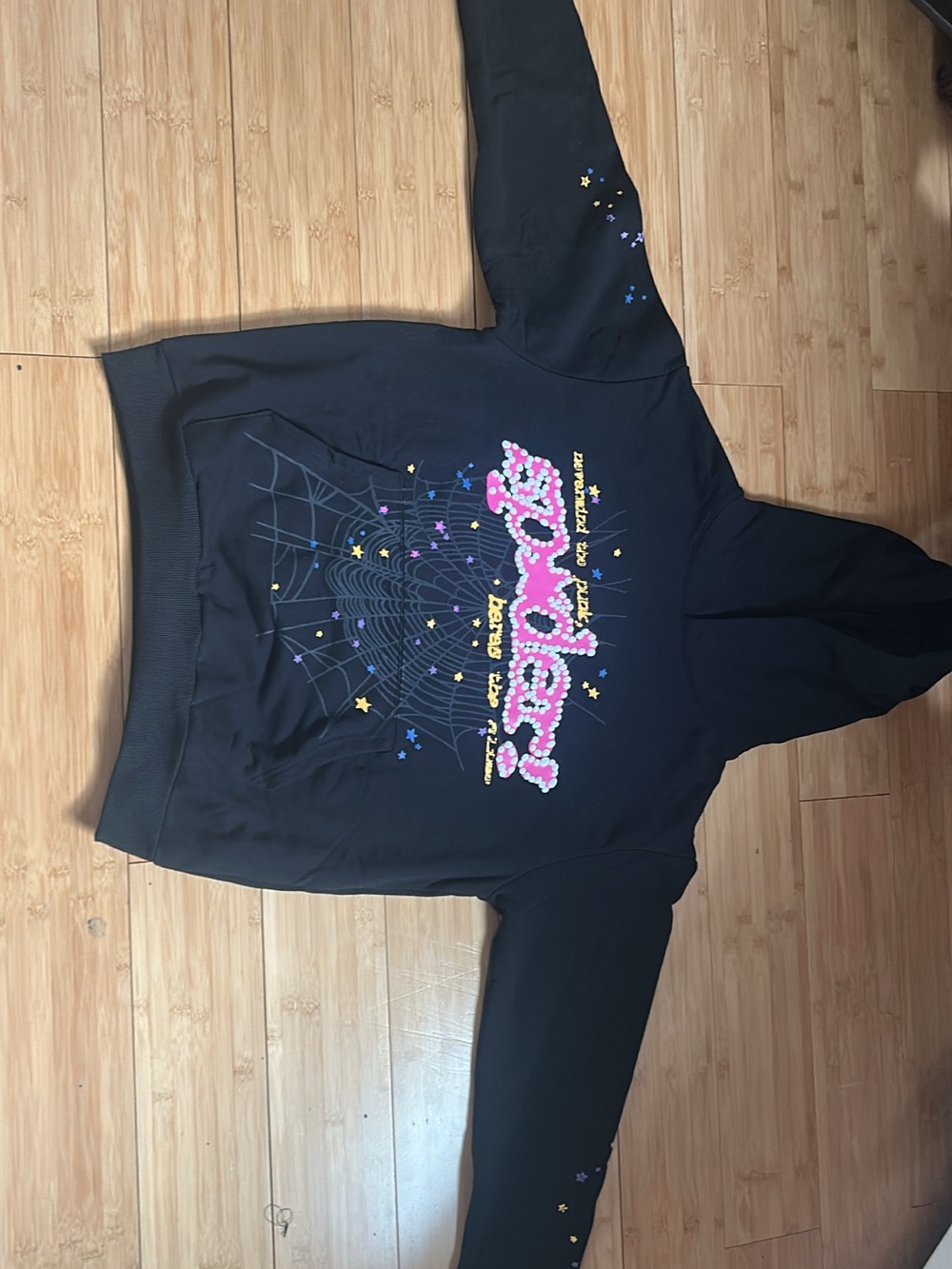 Black men spider hoodie